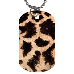 Giraffe Print Dark	 Dog Tag (Two Sides) from ArtsNow.com Back