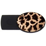 Giraffe Print Dark	 USB Flash Drive Oval (2 GB)