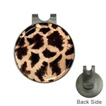 Giraffe Print Dark	 Golf Ball Marker Hat Clip