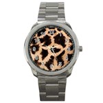 Giraffe Print Dark	 Sport Metal Watch