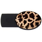 Giraffe Print Dark	 USB Flash Drive Oval (4 GB)