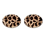 Giraffe Print Dark	 Cufflinks (Oval)