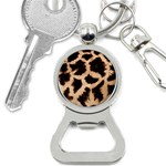 Giraffe Print Dark	 Bottle Opener Key Chain