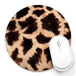 Giraffe Print Dark	Collage Round Mousepad