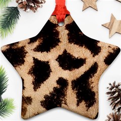 Giraffe Print Dark	 Star Ornament (Two Sides) from ArtsNow.com Front