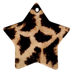 Giraffe Print Dark	 Star Ornament (Two Sides) from ArtsNow.com Back