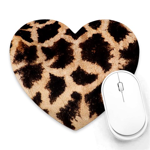Giraffe Print Dark	 Mousepad (Heart) from ArtsNow.com Front