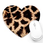 Giraffe Print Dark	 Mousepad (Heart)