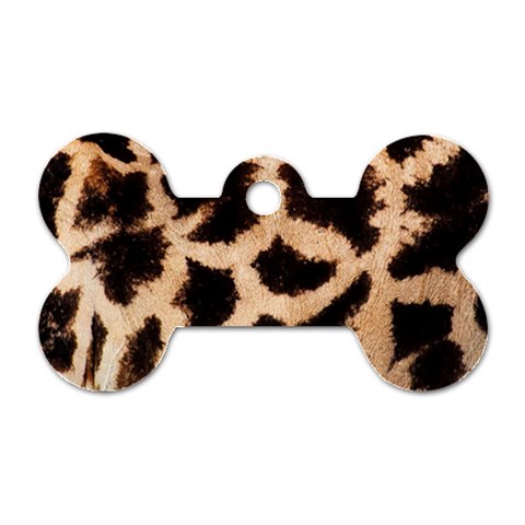 Giraffe Print Dark	 Dog Tag Bone (One Side) from ArtsNow.com Front