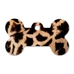 Giraffe Print Dark	 Dog Tag Bone (Two Sides) from ArtsNow.com Front