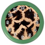 Giraffe Print Dark	 Color Wall Clock