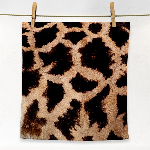 Giraffe Print Dark	 Face Towel from ArtsNow.com Front