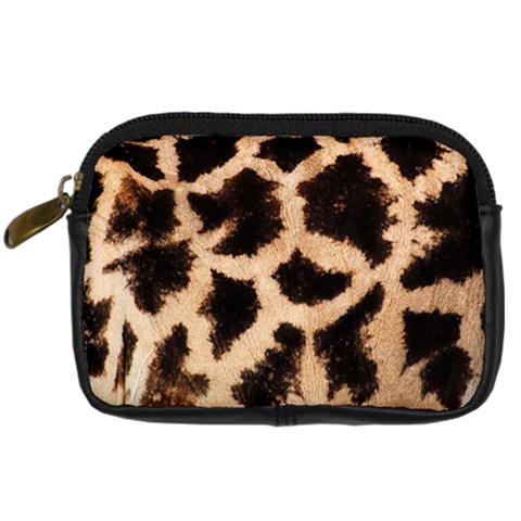 Giraffe Print Dark	 Digital Camera Leather Case from ArtsNow.com Front