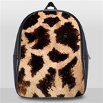 Giraffe Print Dark	 School Bag (Large)