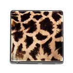 Giraffe Print Dark	 Memory Card Reader with Storage (Square)