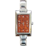 Crocodile Print	 Rectangular Italian Charm Watch