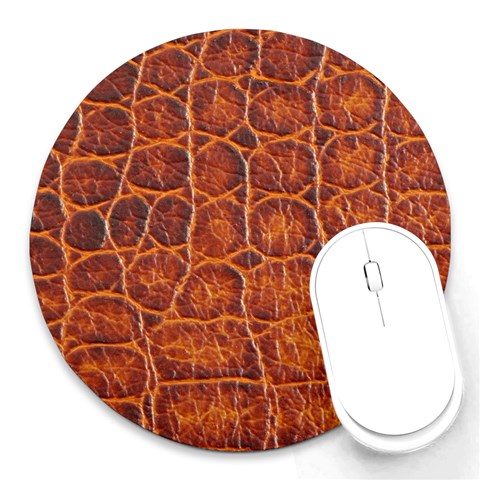 Crocodile Print	 Round Mousepad from ArtsNow.com Front