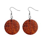 Crocodile Print	 1  Button Earrings