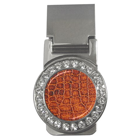 Crocodile Print	 Money Clip (CZ) from ArtsNow.com Front
