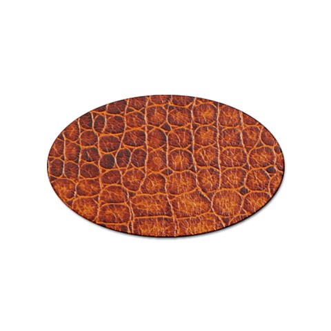Crocodile Print	 Sticker Oval (100 pack) from ArtsNow.com Front