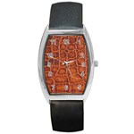 Crocodile Print	 Barrel Style Metal Watch