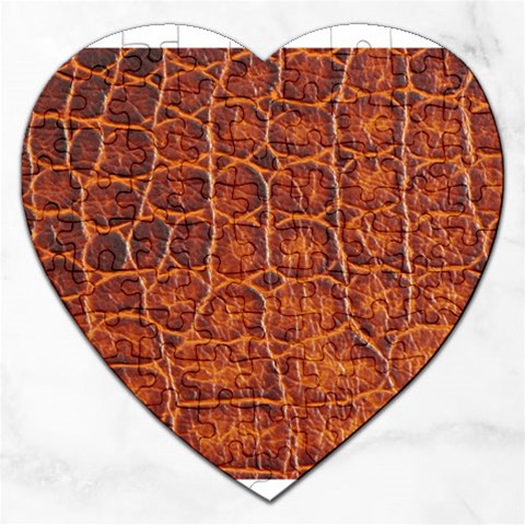 Crocodile Print	 Jigsaw Puzzle (Heart) from ArtsNow.com Front