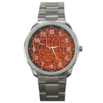 Crocodile Print	 Sport Metal Watch