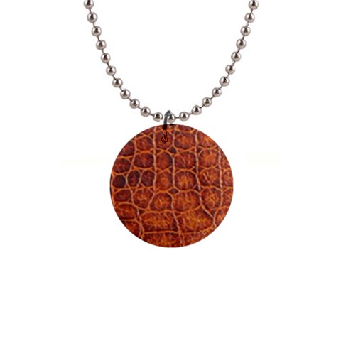 Crocodile Print	 1  Button Necklace from ArtsNow.com Front