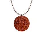 Crocodile Print	 1  Button Necklace