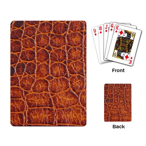 Crocodile Print	 Playing Cards Single Design from ArtsNow.com Back
