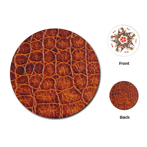 Crocodile Print	Playing Cards (Round) from ArtsNow.com Front