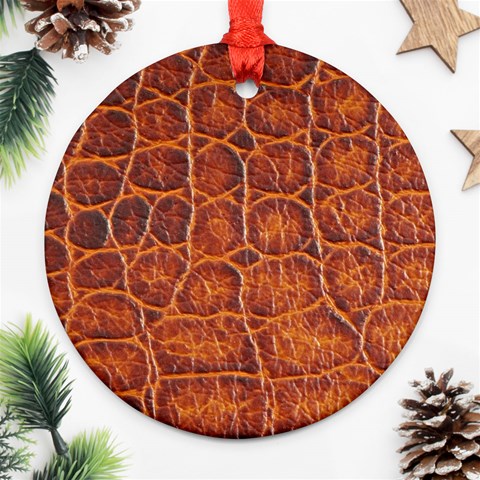 Crocodile Print	 Round Ornament (Two Sides) from ArtsNow.com Front