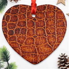 Crocodile Print	 Heart Ornament (Two Sides) from ArtsNow.com Front