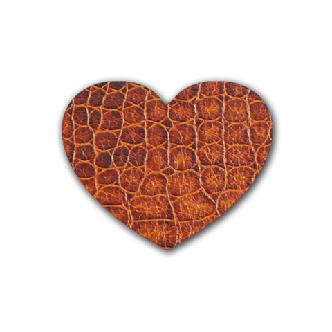 Crocodile Print	 Rubber Coaster (Heart) from ArtsNow.com Front