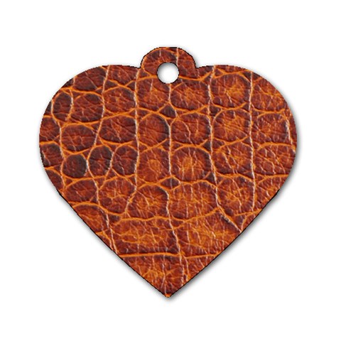 Crocodile Print	 Dog Tag Heart (Two Sides) from ArtsNow.com Front