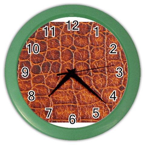 Crocodile Print	 Color Wall Clock from ArtsNow.com Front