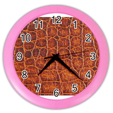 Crocodile Print	 Color Wall Clock from ArtsNow.com Front
