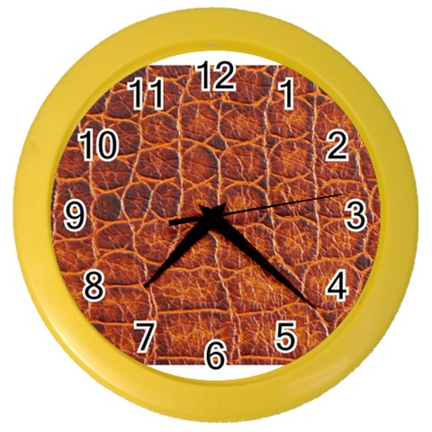 Crocodile Print	 Color Wall Clock from ArtsNow.com Front