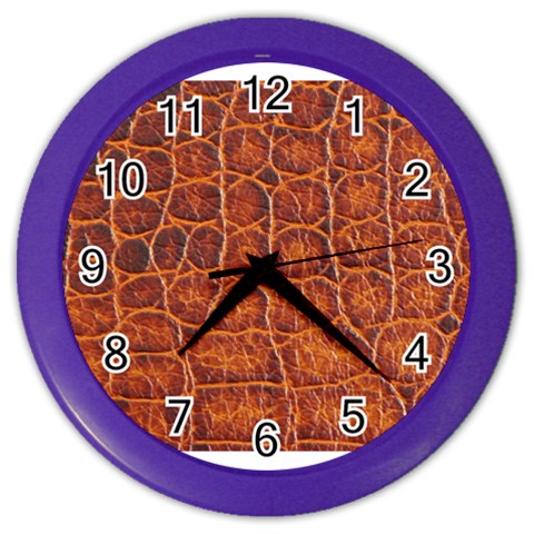 Crocodile Print	 Color Wall Clock from ArtsNow.com Front