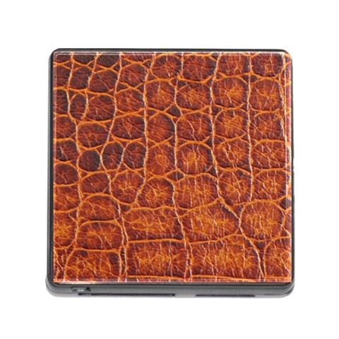 Crocodile Print	 Memory Card Reader with Storage (Square) from ArtsNow.com Front