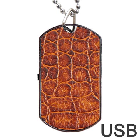 Crocodile Print	Dog Tag USB Flash (One Side) from ArtsNow.com Front