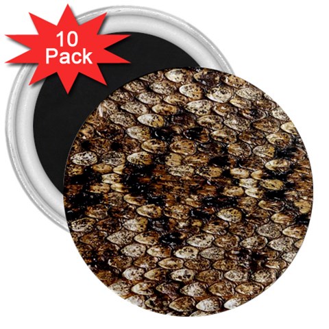 Snake Print	 3  Magnet (10 pack) from ArtsNow.com Front