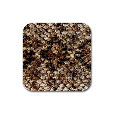 Snake Print	 Rubber Square Coaster (4 pack) from ArtsNow.com Front