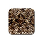 Snake Print	 Rubber Square Coaster (4 pack)