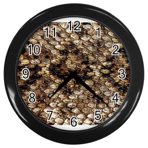 Snake Print	 Wall Clock (Black) from ArtsNow.com Front