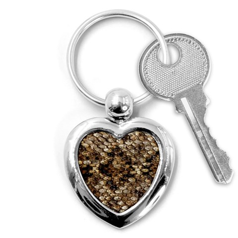 Snake Print	 Key Chain (Heart) from ArtsNow.com Front