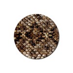 Snake Print	 Rubber Coaster (Round)