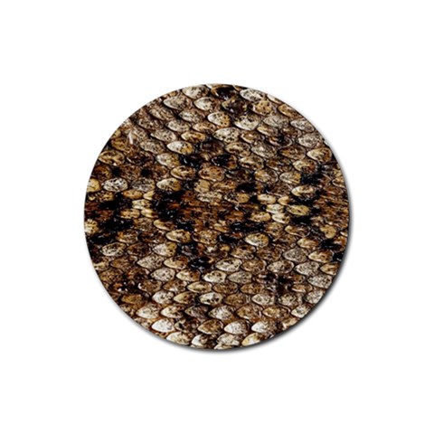 Snake Print	 Rubber Round Coaster (4 pack) from ArtsNow.com Front