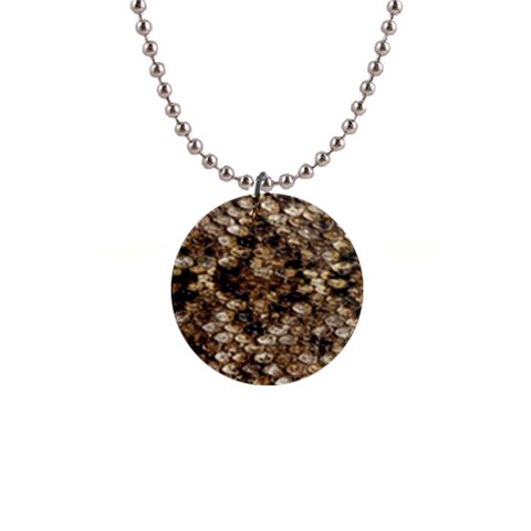 Snake Print	 1  Button Necklace from ArtsNow.com Front