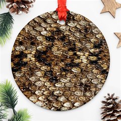 Snake Print	 Round Ornament (Two Sides) from ArtsNow.com Front